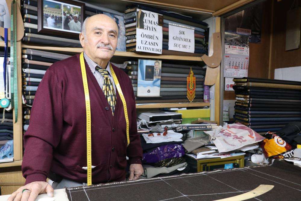62 yıldır elbise diken 77'lik terzi anne mesleğini sürdürüyor