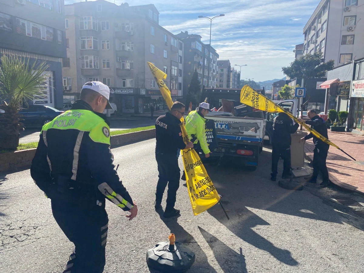 Kaldırımlar işgalden temizlendi
