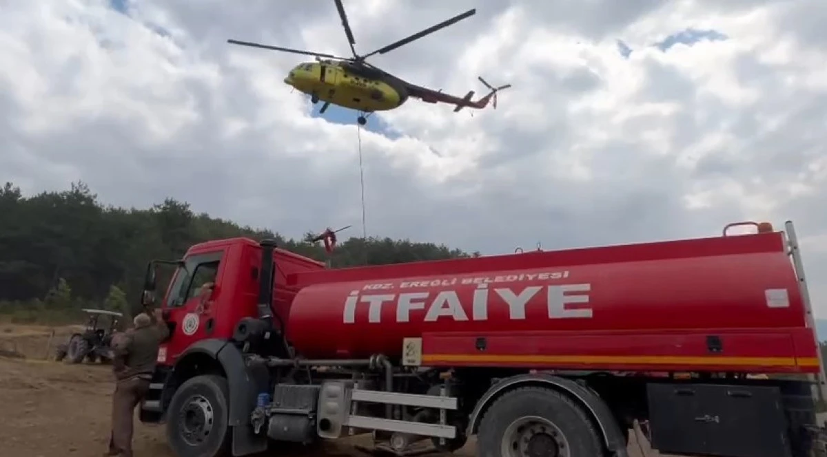 KASTAMONU’DAKİ YANGINA GİDEN İTFAİYE ARACI KDZ. EREĞLİ’YE DÖNDÜ