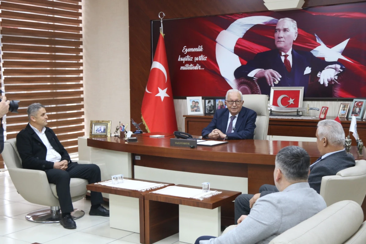 Muhtarlardan Posbıyık'a teşekk&uuml;r ziyareti